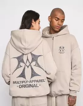 Куртка оверсайз с капюшоном Multiply Apparel Sketch цвета винтажного хаки