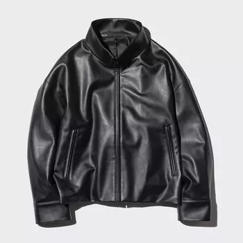 Куртка оверсайз с покрытием Uniqlo, черный
