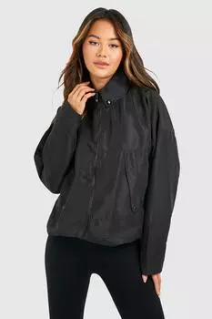 Куртка оверсайз с пуговицами boohoo, черный