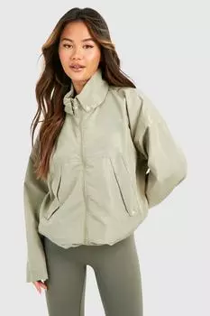 Куртка оверсайз с пуговицами boohoo, зеленый