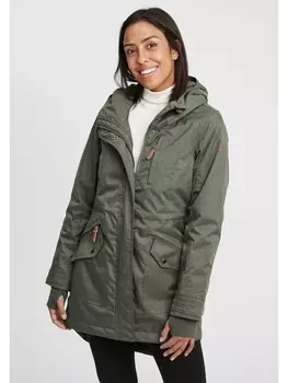 Куртка Oxmo Parka OXBella 21300570ME warme Jacke mit hochabschlieendem Kragen, зеленый