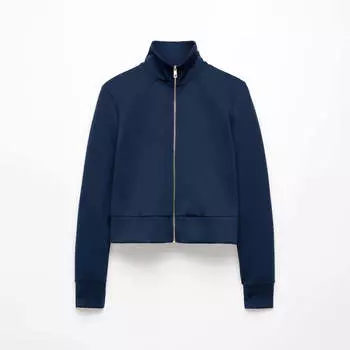 Куртка Oysho Neoprene-Effect Technical, темно-синий