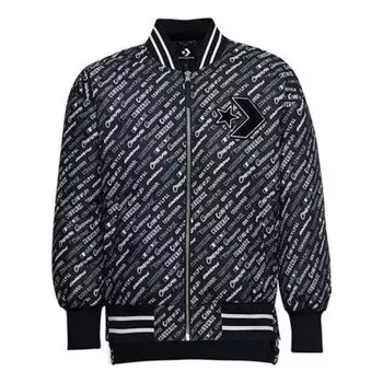 Куртка padded aop bomber 'black white' Converse, черный