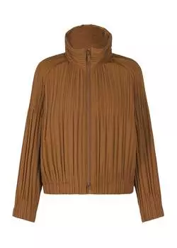 Куртка padded pleats coat Pleats Please Issey Miyake, коричневый