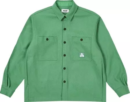 Куртка Palace Wool Shirt 'Sweet Pea Green', зеленый
