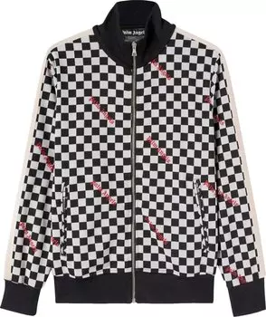 Куртка Palm Angels Jacquard Damier Classic Track Jacket 'Black/Red', черный