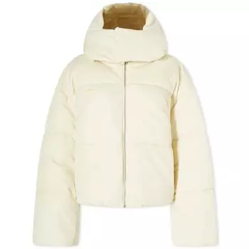 Куртка Pangaia Flwrdwn Recycled Nylon Cropped Puffer, светло-желтый