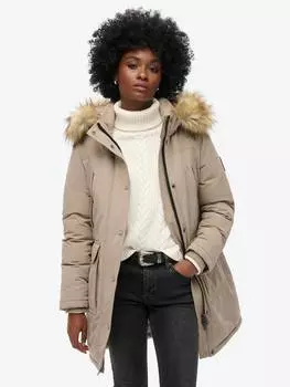 Куртка-парка из искусственного меха everest Superdry, цвет Deep Beige Slub