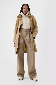 Куртка парка из нейлона Gap, бежевый