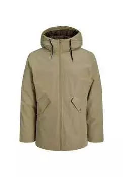 Куртка Parka Loop длинная водоотталкивающая Jack & Jones, бежевый