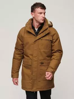 Куртка-парка с капюшоном для спецодежды Superdry, табак коричневый