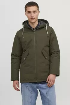 Куртка парка с капюшоном Jack & Jones, зеленый
