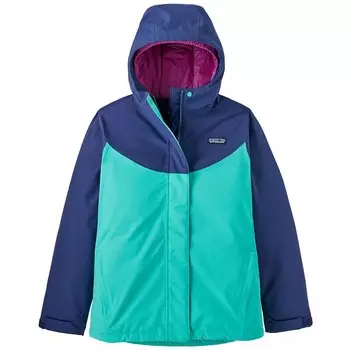 Куртка Patagonia Everyday Ready для девочек, зеленый/голубой