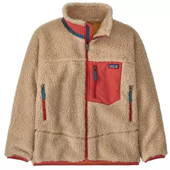 Куртка Patagonia детская, бежевый / красный