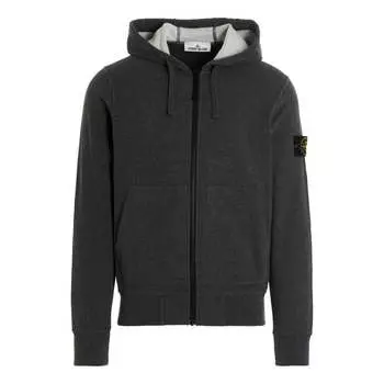 Куртка patch hoody jacket 'dark grey' Stone Island, серый