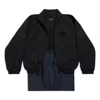 Куртка patched tracksuit jacket 'black' Balenciaga, черный