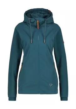 Куртка-переход BettyAK A, эмблема в виде сердца, капюшон, женская ALIFE AND KICKIN, цвет Tidal Teal