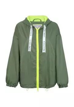 Куртка-переходник, заниженная линия плеча, на кулиске, для женщин LIEBLINGSSTUCK, хаки