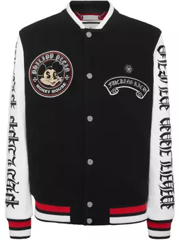 Куртка Philipp Plein Money Mouse с эмблемой университета, черный