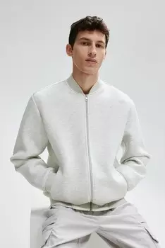 Куртка-Пилот из трикотажа обычного кроя. H&M, серый