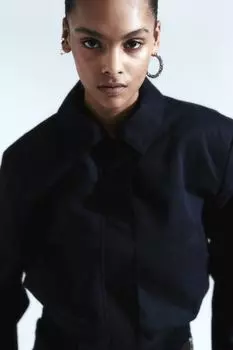 Куртка пилота с подплечниками H&M, черный