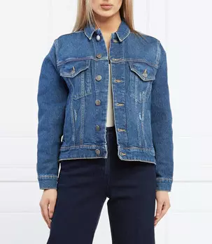Куртка Pinko di jeans vanitosa regular fit denim, синий
