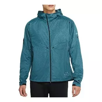 Куртка pinnacle run division hooded sports running jacket green Nike, зеленый