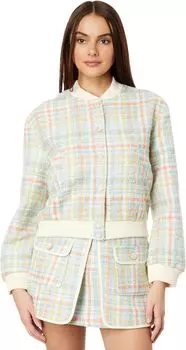 Куртка Plaid Boucle Bomber Jacket English Factory, мульти