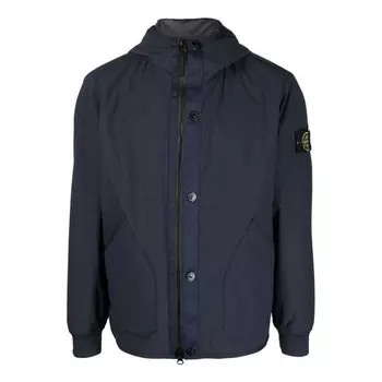 Куртка plain logo jackets 'navy' Stone Island, синий