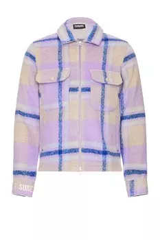 Куртка Pleasures Folklore Plaid Work, фиолетовый