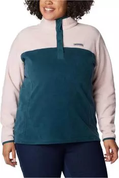 Куртка Plus Size Benton Springs 12 Snap Pullover Columbia, цвет Night Wave/Dusty Pink/Night Wave