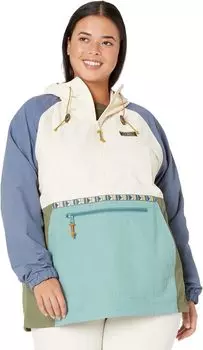 Куртка Plus Size Mountain Classic Anorak Multicolor L.L.Bean, цвет Natural/Mineral Blue