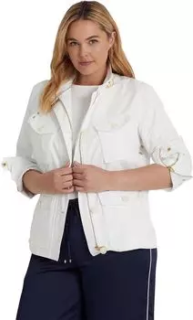 Куртка Plus Size Water-Repellent Taffeta Field Jacket LAUREN Ralph Lauren, белый