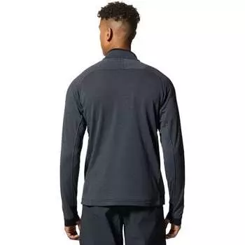 Куртка Polartec Power Grid с молнией до половины мужская Mountain Hardwear, цвет Blue Slate Heather