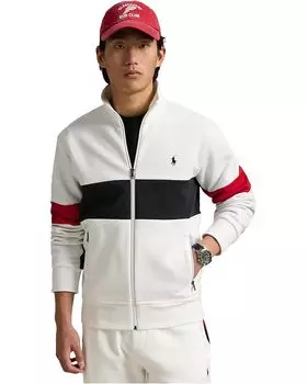 Куртка Polo Ralph Lauren Double-Knit Track Jacket, цвет Ceramic White Multicolor