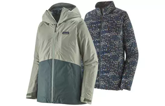 Куртка Powder Town 3-в-1: женская куртка Patagonia, Lagom Blue/Lagom Blue