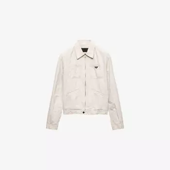 Куртка Prada с выстиранным эффектом, бежевый