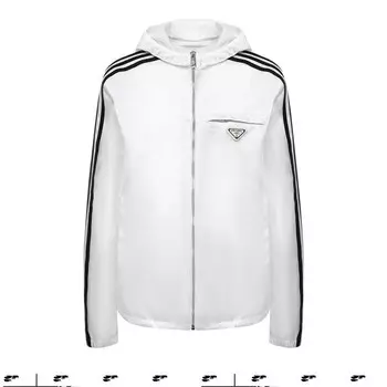 Куртка Prada x adidas Re-Nylon Hooded Track Jacket White, белый