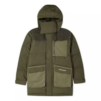 Куртка premium mid down jacket 'cargo khaki' Converse, хаки