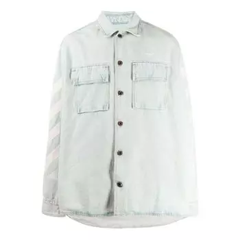 Куртка printing denim jacket denim blue Off-White, синий
