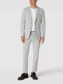 Куртка приталенного кроя на двух пуговицах с карманами с клапанами Selected, светло-серый