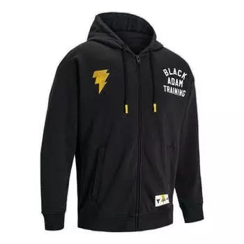 Куртка project rock black adam full zip rival fleece hoodie 'black yellow' Under Armour, черный