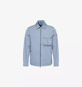 Куртка прямого кроя из хлопковой смеси с раскладывающимся воротником Belstaff, синий