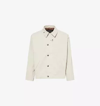 Куртка прямого кроя с фирменной вышивкой Spread-Collar Barbour, цвет mist