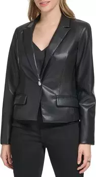 Куртка PU One-Button Jacket Calvin Klein, черный