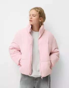 Куртка-Пуховик Bershka, розовый