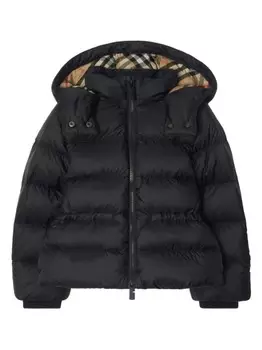 Куртка-пуховик Burberry Kids, черный