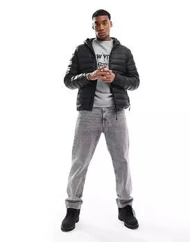 Куртка-пуховик черного цвета Threadbare