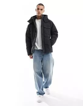 Куртка-пуховик haze черного цвета Barbour International