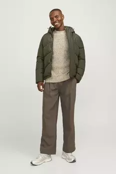 Куртка пуховик Jack & Jones, зеленый